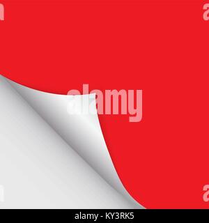 Muster der verbogene Ecken für die Befüllung von roter Farbe. Vector Illustration. Stock Vektor