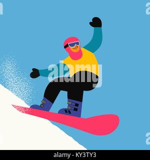 Snowboarding-Sport-Ikone. Stock Vektor