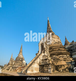 Tempel Wat Phra Si Sanphet in Ayutthaya historischen Park, Thailand Stockfoto