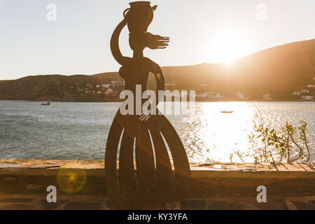 Metall Statue von Lídia, Salvador Dalis Muse Stockfoto