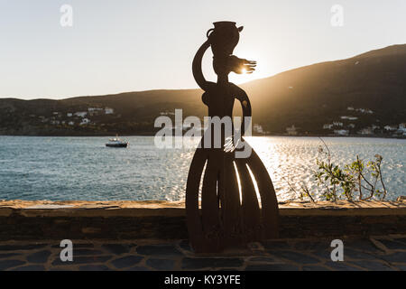 Metall Statue von Lídia, Salvador Dalis Muse Stockfoto