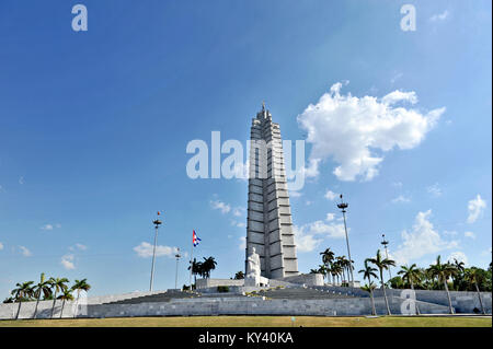 Havanna, Kuba, 11. Mai 2009. José Martí Denkmal auf dem Platz der Revolution in Havanna, Kuba, am 11. Mai 2009. Stockfoto