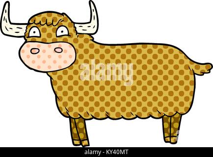 Cartoon Highland Kuh Stock Vektor