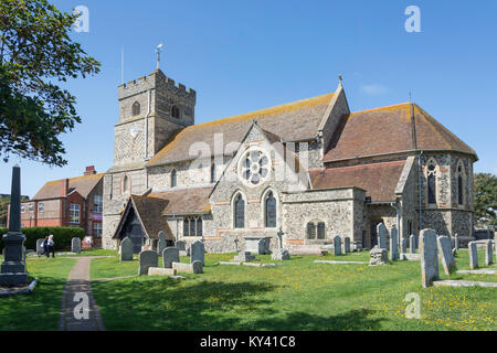 St Leonard's Kirche, Church Lane, Seaford, East Sussex, England, Vereinigtes Königreich Stockfoto