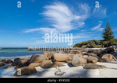 Licht, von Wolke über Flinders Bay, Augusta, Western Australia Stockfoto