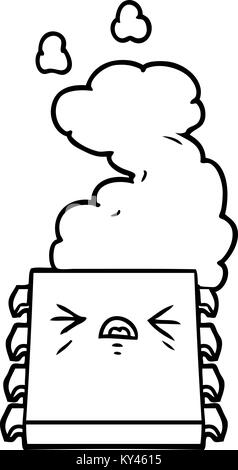 Cartoon Überhitzung computer Chip Stock Vektor