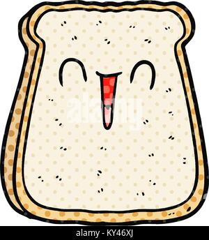 Cartoon Scheibe Brot Stock Vektor