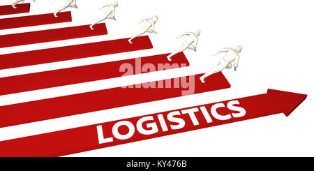 Logistik- und Präsentationskonzept für Business Stockfoto
