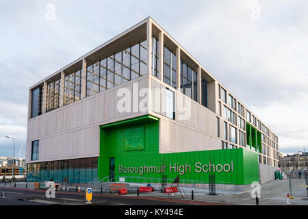 Neue Boroughmuir High School kurz vor der Fertigstellung in Edinburgh, Schottland, Vereinigtes Königreich. Stockfoto