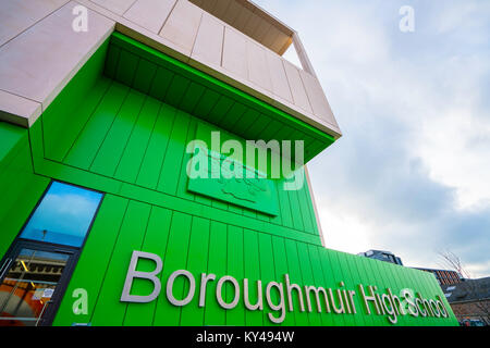 Neue Boroughmuir High School kurz vor der Fertigstellung in Edinburgh, Schottland, Vereinigtes Königreich. Stockfoto