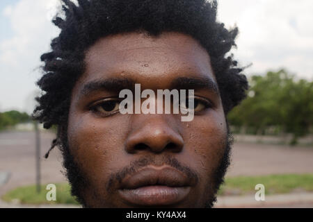 Johannesburg, Südafrika 12. Januar 2018 Phuti Keetse' Präsident der EFFSC an der Universität von Johannesburg während der Registrierung Kampagne 2018 Stockfoto