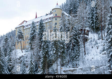 Schweiz, Engadin, Gesendet bei Bad Scuol, Hotel Val Sinestra Stockfoto