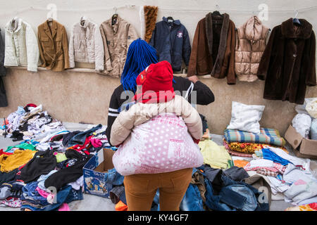 Der lebensmittelmarkt Bereich Ballaro in Palermo, der Hauptstadt von Sizilien, Italien. Seit Jahrtausenden, Sizilien hat einen Anschlag auf das Mittelmeer Handelsrouten, und Stockfoto