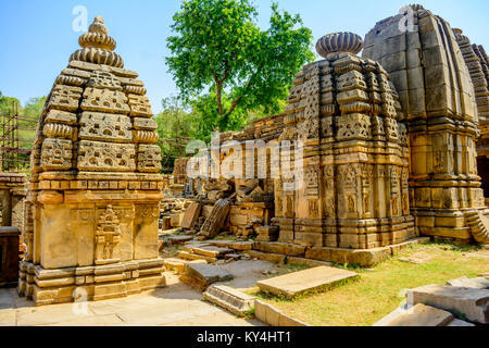 Bateshwar Hindu Tempel Ruinen Madhya Pradesh, Indien Stockfoto