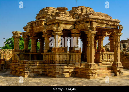 Padawali Tempel Mandap, Hindu Tempel Ruinen Madhya Pradesh, Indien Stockfoto