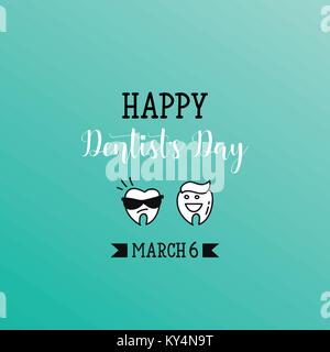 Happy Zahnarzt Tag. Vector Illustration. Stock Vektor