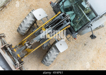 Radlader auf einer Baustelle Stockfoto