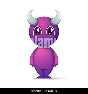 Nette, lustige Teufel. Zeichentrickfiguren. Stock Vektor