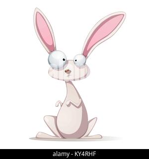 Lustig, Cartoon, Kaninchen Illustration. Stock Vektor