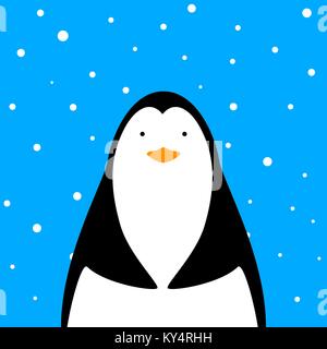 Lustig, niedliche Pinguin Abbildung. Stock Vektor