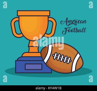 Trophy Sieger award American Football Stock Vektor