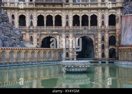 Die alten Galtaji Monkey Tempel, Jaipur, Indien Stockfoto