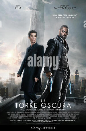 RELEASE Datum: Juli 28, 2017 TITEL: Der Dunkle Turm Studio: Columbia Pictures Regie: Nikolaj Arcel PLOT: Revolvermann Roland Deschain durchstreift eine Alte West Landschaft auf der Suche nach dem Dunklen Turm, in der Hoffnung, dass Sie es erhalten wird Seine sterbenden Welt Starring: Poster Art (Credit: Columbia Pictures/Entertainment Bilder) Stockfoto