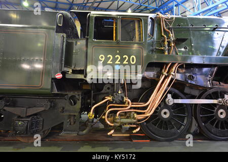 Britannia Class Lokomotive im National Railway Museum in York. Stockfoto