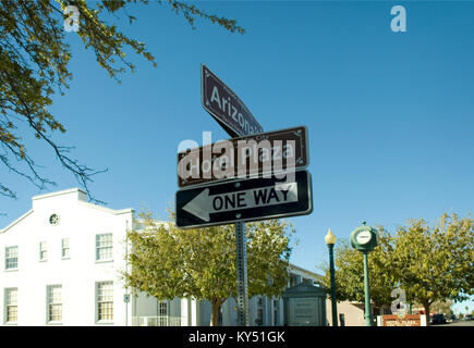 Hotel Plaza Zeichen, Boulder City, Nevada, USA. Stockfoto