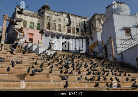 Pilger in Pushkar, Rajasthan, Indien Stockfoto