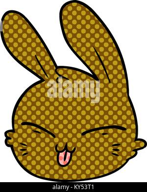 Cartoon Kaninchen Gesicht Stock Vektor