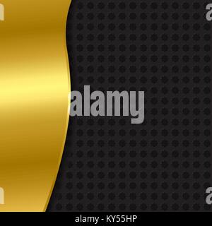 Schwarz und Gold Hintergrund mit einem Muster Stock Vektor