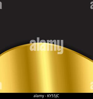 In elegantem Schwarz mit einem goldenen Hintergrund Stock Vektor