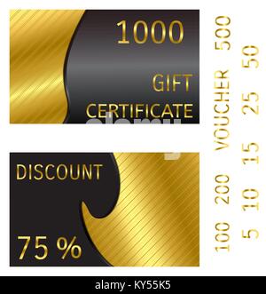 Gold mit Schwarz Rabatt Stock Vektor
