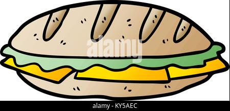 Cartoon Käse Sandwich Stock Vektor