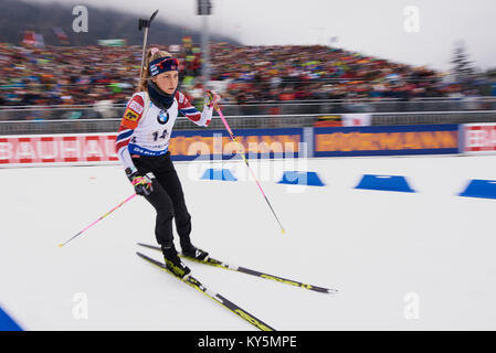 TANDREVOLD Ingrid Wahrzeichen (NOR) Frau Relais, IBU Biathlon Weltcup, Wm, Chiemgau Arena Ruhpolding, Deutschland 2018 Stockfoto