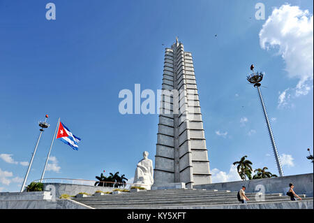 Havanna, Kuba, 11. Mai 2009. José Martí Denkmal auf dem Platz der Revolution in Havanna, Kuba, am 11. Mai 2009. Stockfoto