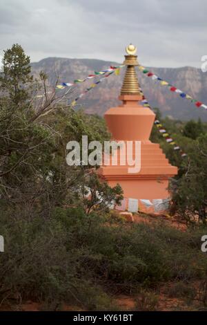 Buddhistische Tempel in Sedona, AZ Stockfoto