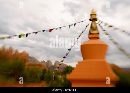 Buddhistische Tempel in Sedona, AZ Stockfoto