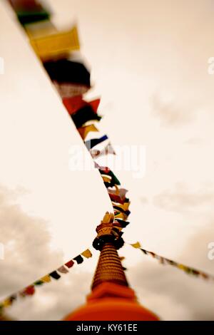 Buddhistische Gebetsfahnen Stockfoto