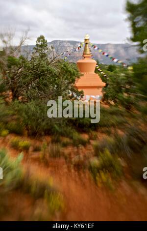 Buddhistische Tempel in Sedona, AZ Stockfoto