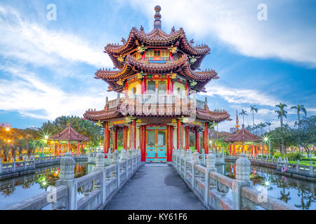 Nacht 228 Park in Taipei Stockfoto