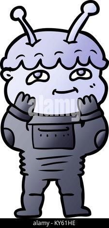 Überrascht cartoon Spaceman Stock Vektor