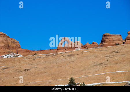 Die Erkundung der Arches National Park Dezember 2017 Stockfoto