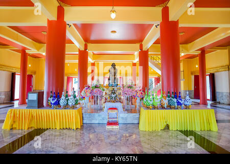 CHIANG RAI, THAILAND - Dezember 21, 2017: Innenansicht des Sinakarintra Mahasantikhiri Stit Pagode ist in Doi Mae Salong, Chiang Rai Thailand. Es ist sehr Stockfoto