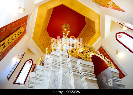 CHIANG RAI, THAILAND - Dezember 21, 2017: Innenansicht des Sinakarintra Mahasantikhiri Stit Pagode ist in Doi Mae Salong, Chiang Rai Thailand. Es ist sehr Stockfoto