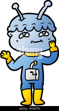 Überrascht cartoon Spaceman Stock Vektor