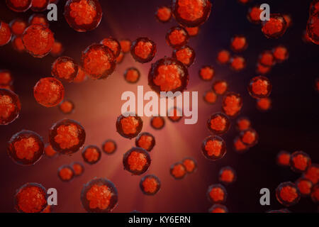 3D-Illustration frühen Embryo. Morula ist Frühzeitig Embryo, der aus Zellen. Stammzellforschung und Behandlung. Stockfoto