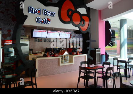 Puteri Harbour, Malaysia - Feb 2013: Sanrio Hello Kitty Stadt In Puteri Harbour, Malaysia in Mar 2013 in Malaysia. Sanrio Hello Kitty Stadt Malaysia ist Stockfoto