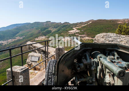 Korsika: Denkmal der Schlacht am Col de Teghime, 1943 Schauplatz einer Schlacht zwischen den deutschen Truppen verteidigen den Pass gegen Marokkanische tabors Stockfoto